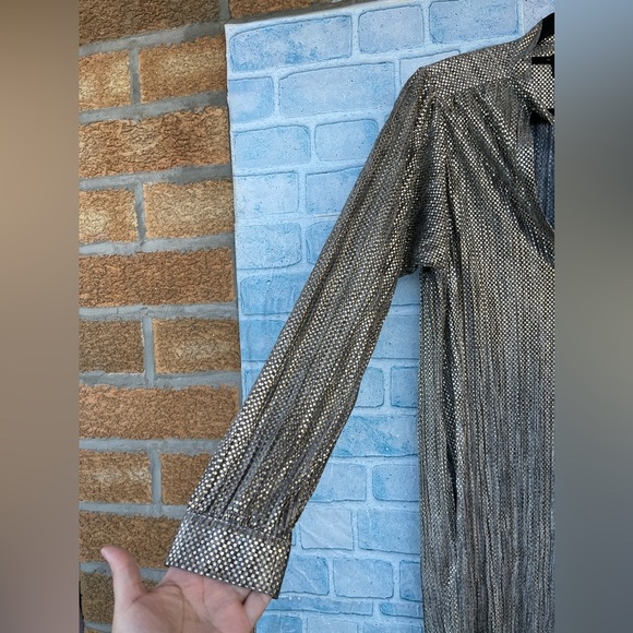 SABINA MUSÁYEV Tied Shimmer Tunic dress size small - Picture 4 of 16